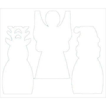 Cardboard Standing Christmas Characters 12pk