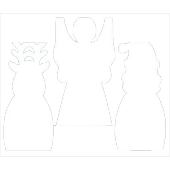 Cardboard Standing Christmas Characters 12pk