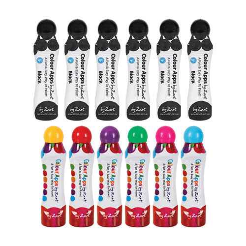 Zart Water Based Colour Apps Markers 6pcs