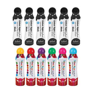 Zart Water Based Colour Apps Markers 6pcs