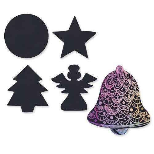 Scratch Christmas Shapes 30pk