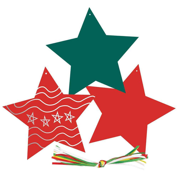 Scratch Coloured Star 30pk