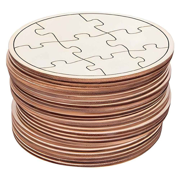 Round Mini Wooden Jigsaw 25pcs