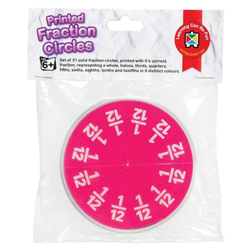 Printed Fraction Circles Hangsell