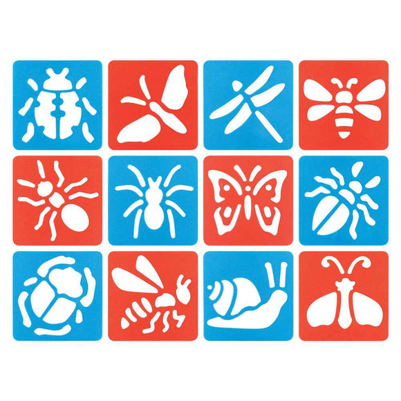 Minibeast Stencils 12pcs (6.8x6.8cm)