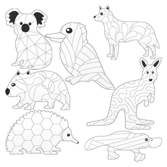 ColourMe Cardboard Australian Animals 21pk