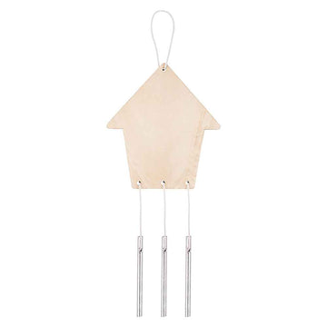 Wooden Garden Wind Chimes House 10pcs