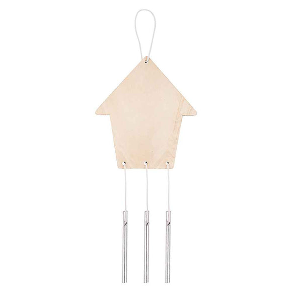 Wooden Garden Wind Chimes House 10pcs