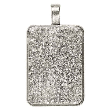 Pendant Cabochon Setting Silver 30pcs (33x23mm)