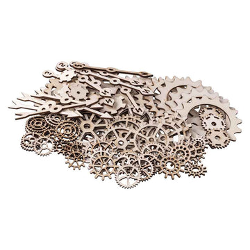 Wooden Gears and Cogs 100pk
