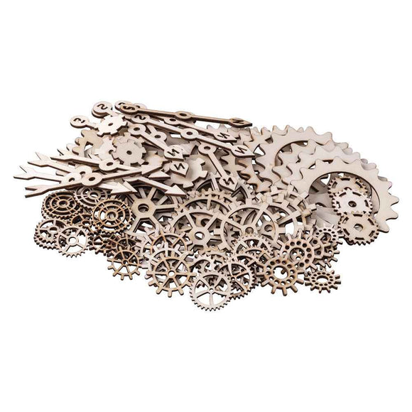 Wooden Gears and Cogs 100pk