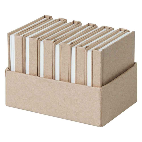 Kraft Mini Notebooks 12pcs (7.5x7.5cm)