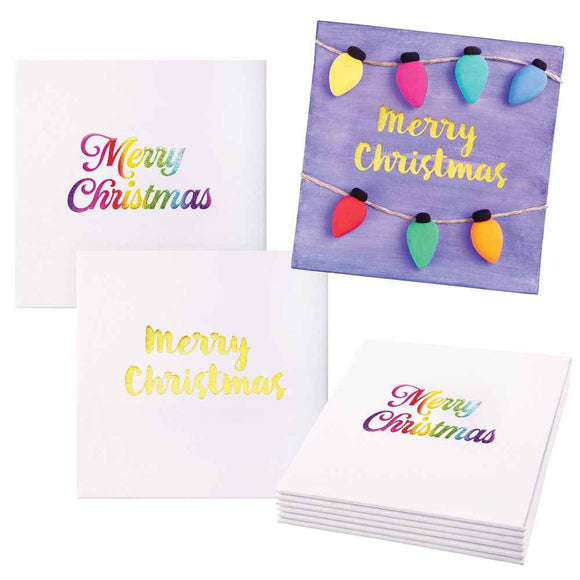 DIY Foil Christmas Canvas 6pk