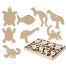 Papier Mache Australian Animals 80pk