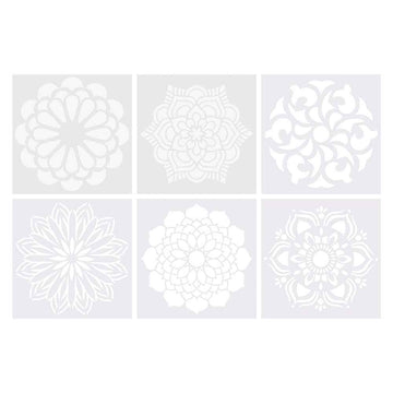 Mandala Stencils 6pcs (15x15cm)