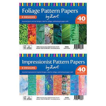 Creative School Supply Pattern Papers A4 40pk