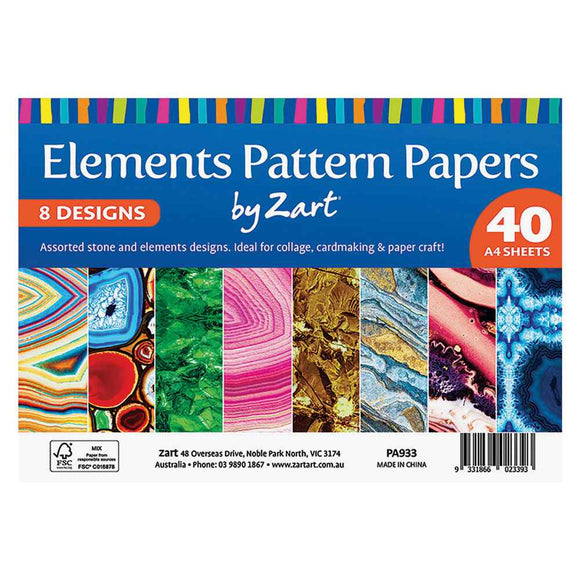 Creative School Supply Pattern Papers A4 40pk
