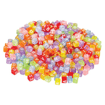 Alphabet Cube Beads 100g