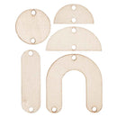 Wooden Earring Drop Pieces 90pcs
