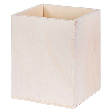 Wooden Pencil Holder (8x8.2x10cm)