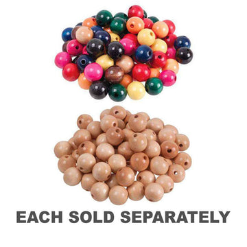 Round Wooden Beads 25mm 100pk