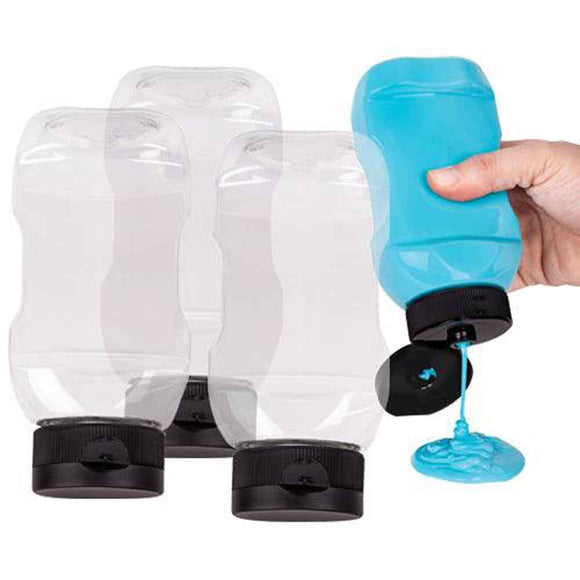 Non-Drip Valve Empty Squeeze Bottle 350mL 3pcs