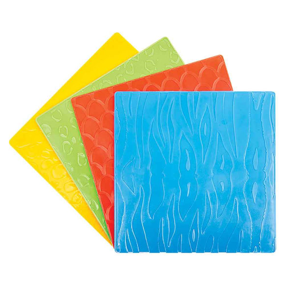 Patterned Rubbing Plates 4pcs