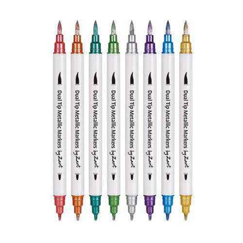 Dual Tip Metallic Markers 8pcs