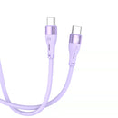 Câble tellur silicone type-c vers type-c pd60w 1 m violet