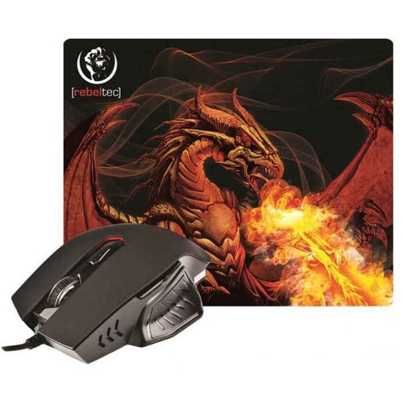 Rebeltec RED DRAGON Mouse + mouse pad