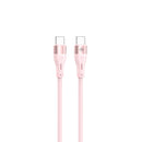 Câble tellur silicone type-c vers type-c pd60w 1 m rose
