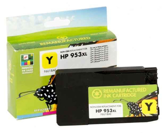 Encre HP Static-Control n° 953 XL jaune (F6U18AE) compatible avec nouvelle puce