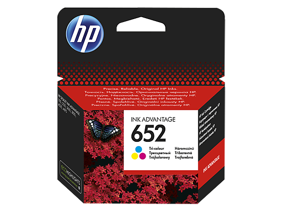 HP 652 original Ink cartridge F6V24AE BHK Tri-color