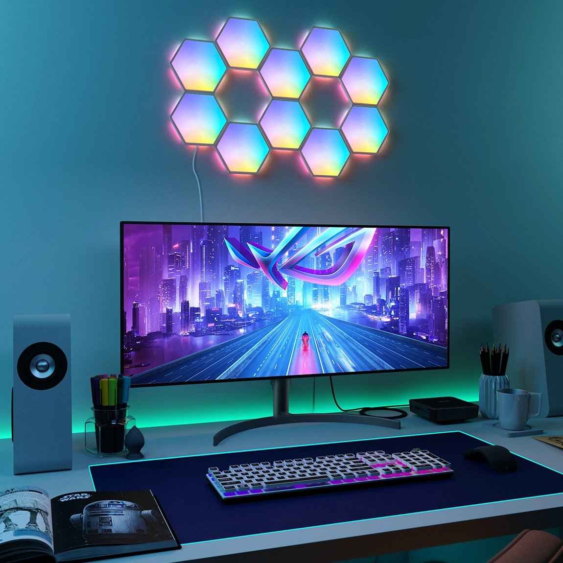 Panneaux lumineux Govee Glide Hexa Panneau intelligent Wi-Fi