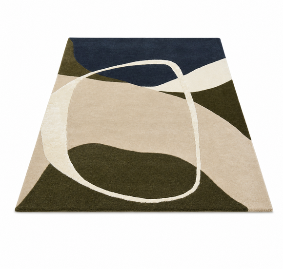 Tapis moderne tufté main en laine KATO
