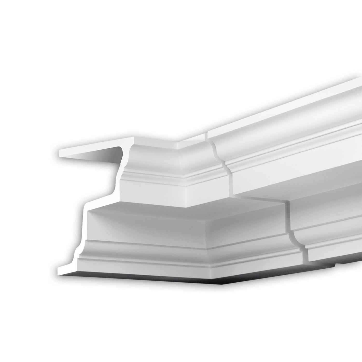 Pièce-raccord angle interne Profhome 402121 Moulure exterieure Élement angulaire Élément de façade style Néo-Classicisme blanc