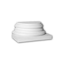 Pied de demi-colonne Profhome 417301 Moulure de façade Colonne Élément de façade style corinthien blanc-1