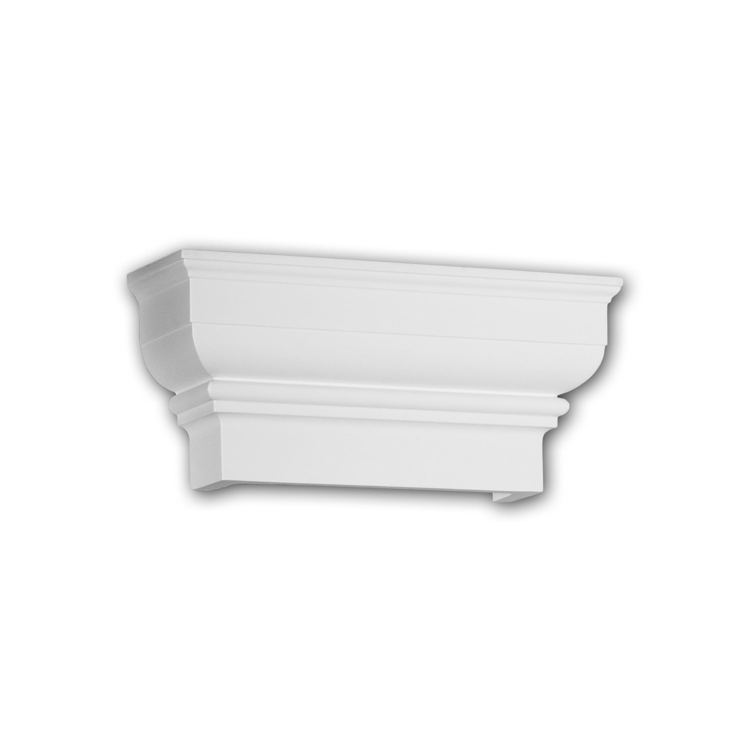 Chapiteau de pilastre Profhome 421101 Élément de façade Pilastre Moulure exterieure style toscan blanc