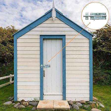 Chiusura A Catenaccio Per Privacy Giardino Orto Garage Fai da Te - Kit 2 pz