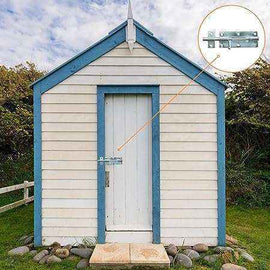 Chiusura A Catenaccio Per Privacy Giardino Orto Garage Fai da Te - Kit 2 pz