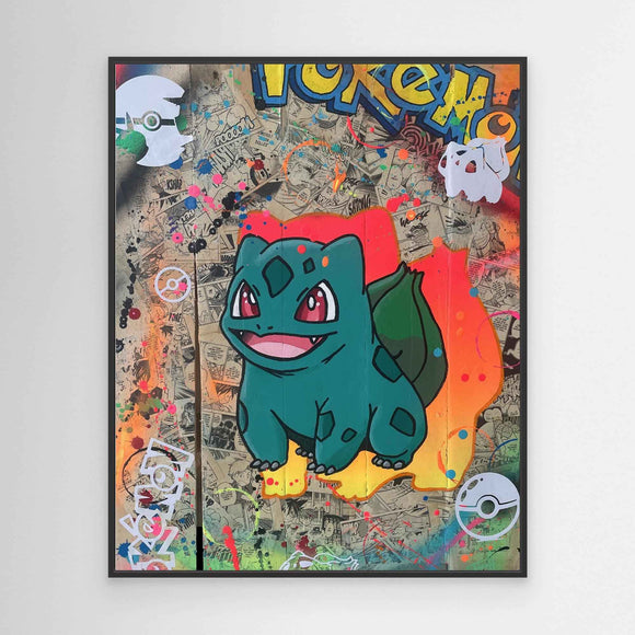Bulbizarre impression sur toile de l'œuvre originale
