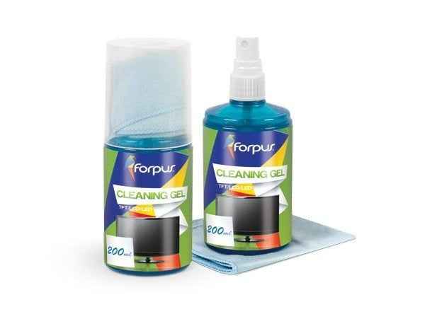 Kit de nettoyage d'écran Forpus (liquide 200 ml, chiffon)