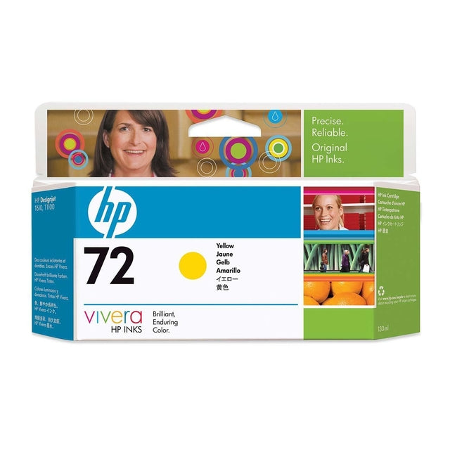 Cartouche d'encre hp 72 d'origine c9373a jaune haute capacité 130 ml 1 paquet