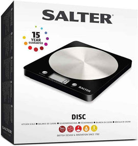 Salter 1036 BCFEU12 Disc Electronic Digital Kitchen Scales Black