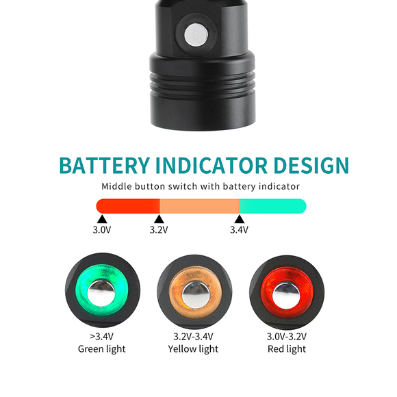 Lampe frontale LED BORUiT YHX-1362, pour la plongée jusqu'à 60 m sous l'eau