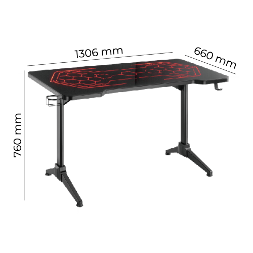 Bureau de jeu RGB CyberArena Up Up