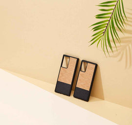 Coque MAN&WOOD pour Galaxy Note 20 à chevrons noir