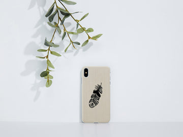 Coque pour smartphone MAN&WOOD pour iPhone XS Max, blanc indien