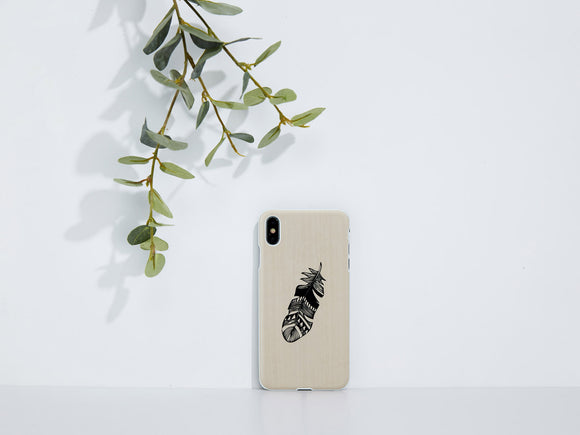 Coque pour smartphone MAN&WOOD pour iPhone XS Max, blanc indien