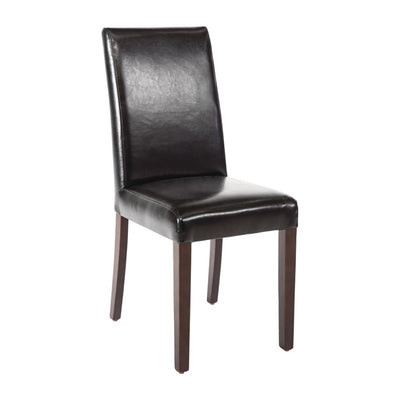 LOT DE 2 CHAISES EN SIMILI CUIR NOIRES - clicktofournisseur.com